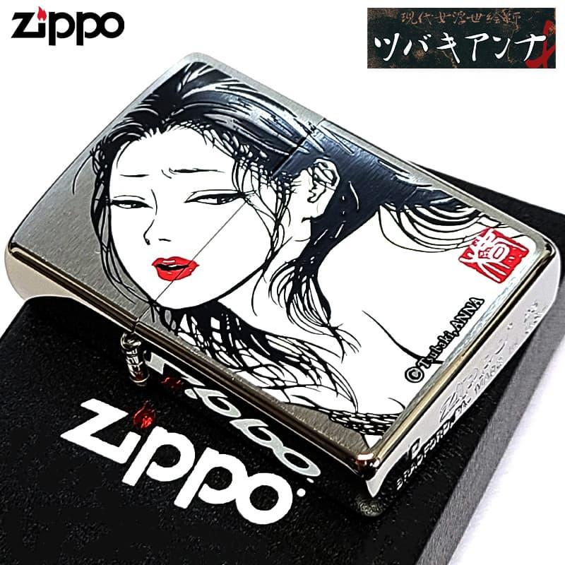 ZIPPO ライター ツバキアンナ Tsubaki ANNA The 5th Z. peep ジッポ シルバー おしゃれ 女性 カード付き かっこいい アート レディース メンズ ギフト プレゼント