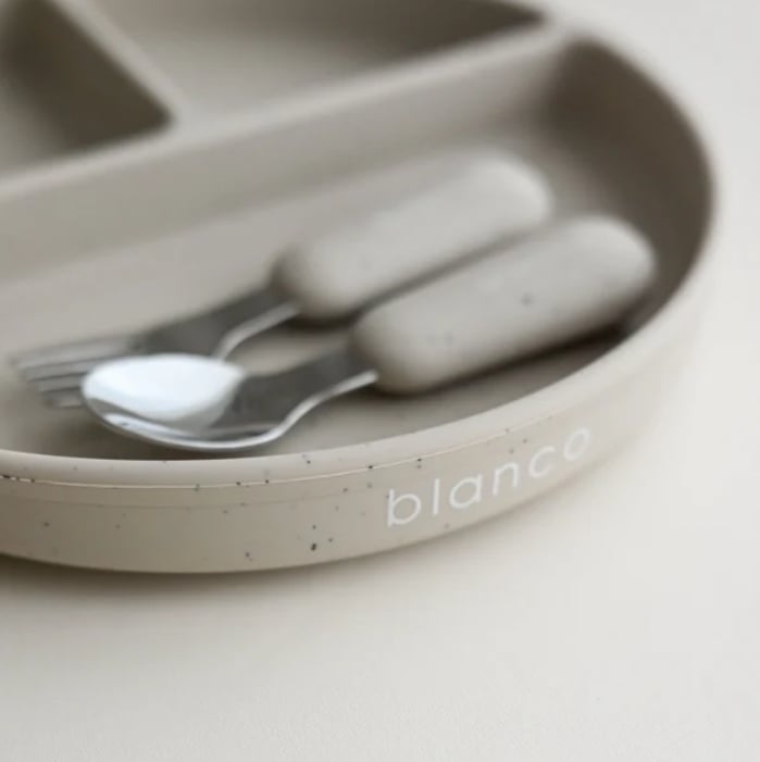 blanco plate set プレートセット ベビー食器 ピタッとくっつく吸盤付きプレート カトラリーセット  ブランコ