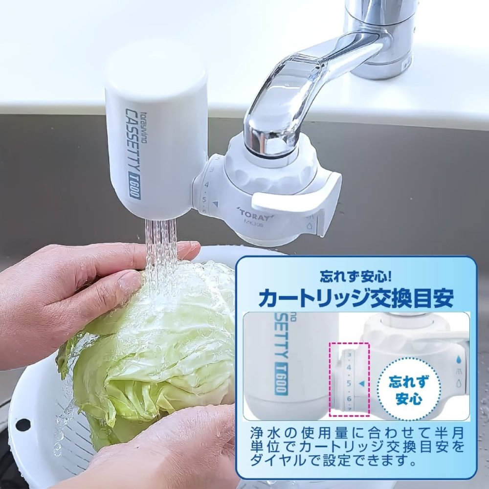 トレビーノ 浄水器 蛇口直結型 カセッティ 東レ MK308T-TWSET 本体 除去タイプ 日本製 30%節水 塩素・トリハロメタン除去 【カートリッジ3個付】#58768