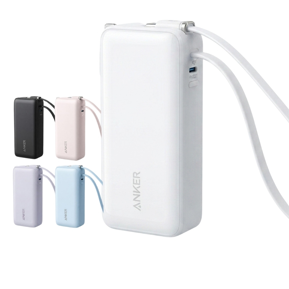 Anker Power Bank A1637 10000mAh Fusion モバイルバッテリー 最大30W USB-Cケーブル内蔵 コンセントプラグ搭載 ギフト 彼氏 誕生日 ガジェット プレゼント 