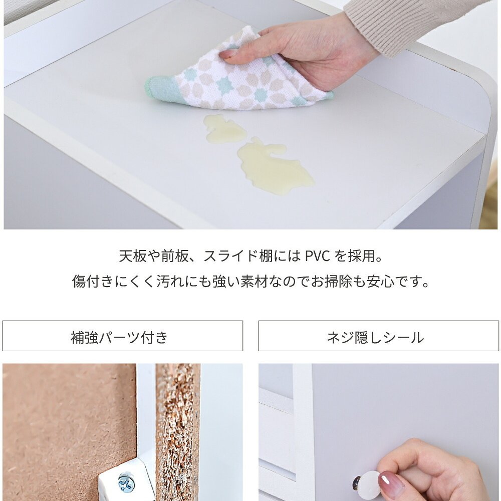 レンジ台 キッチン収納 トースターラック 約 幅 35 高さ 90 隙間収納スリムラックミニ キャスター付き ワゴン ロータイプ ：