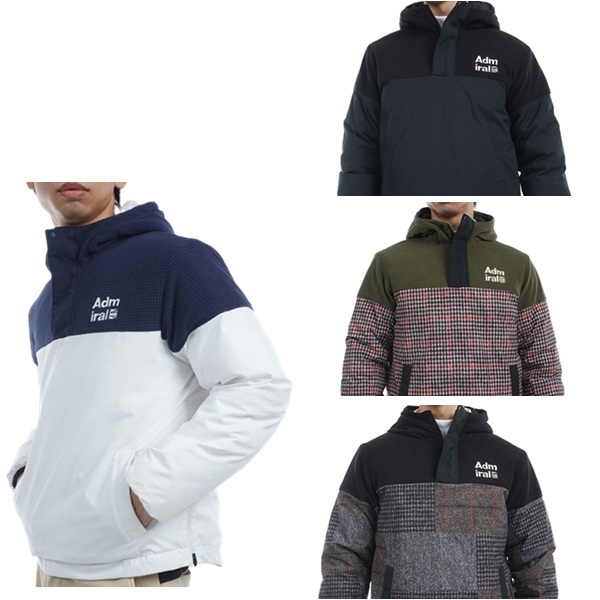 アドミラル ゴルフ メンズ ボアミックス 中綿ハーフジップアノラック ADMIRAL GOLF ADMA488 秋冬モデル お誕生日祝い お祝い 記念品 お父さん 父の日 彼氏 男性 30代 40代 50代 60代  還暦祝い 敬老の日 人気プレゼント プレゼント