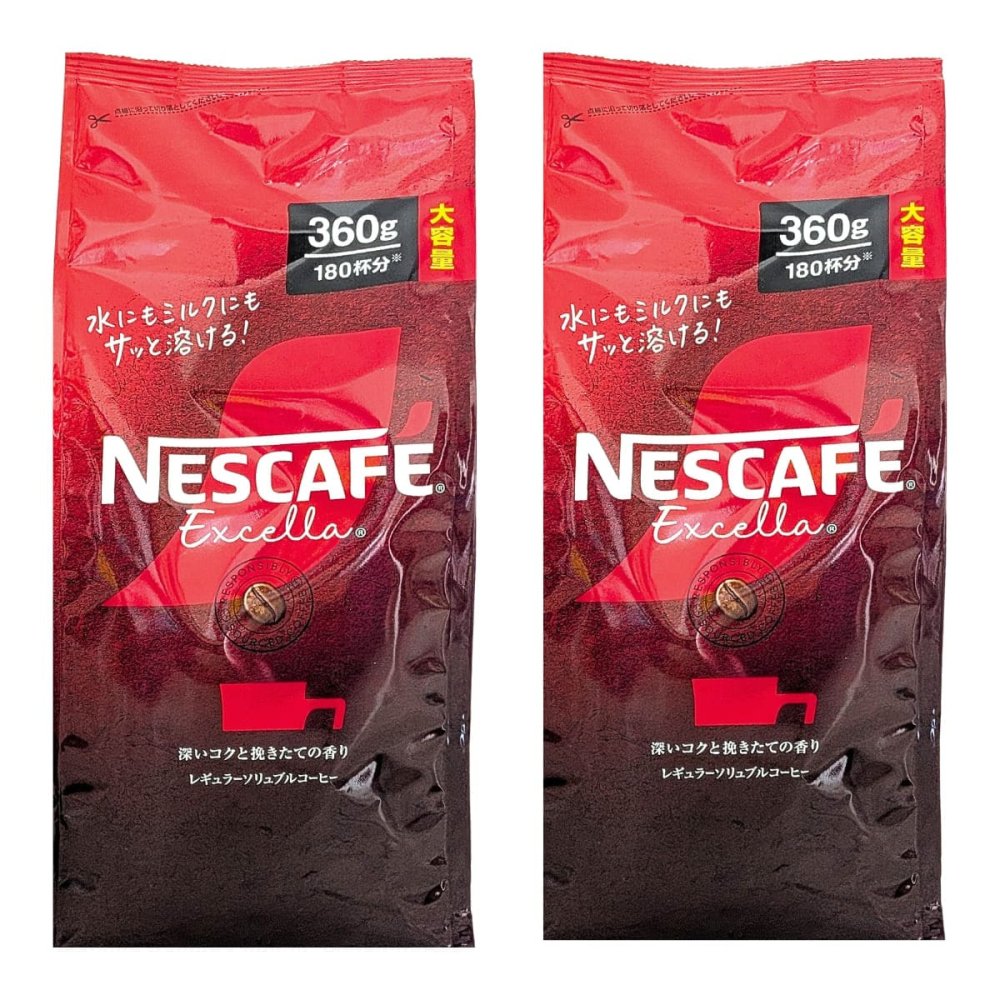 ネスカフェエクセラ詰替　360g ×2袋セット　インスタントコーヒー　大容量　ストック用　新生活　おうちカフェ