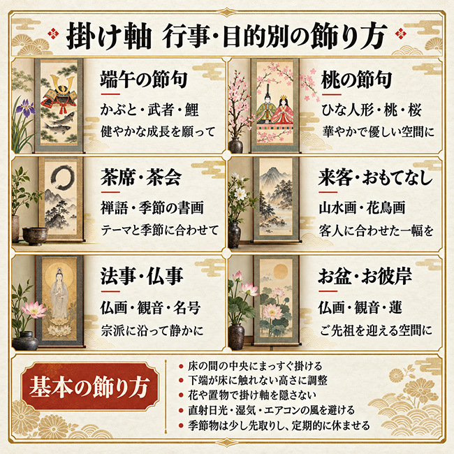 開運消災三桃図 園原游水 尺三幅 掛軸 縁起開運 掛け軸 花 かけじく 59×190cm TK06 桐箱 風鎮 防虫香 年中掛け 日本製 モダン 和室 玄関 床の間 飾り インテリア 新築 お祝い 贈り物 受注後生産商品