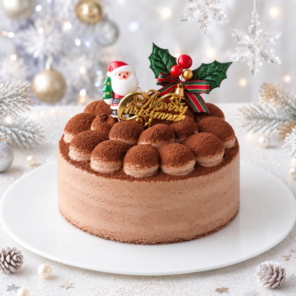 【予約受付中】クリスマスケーキ チョコレートケーキ ガトーショコラ 5号 Xmas 2026 4～6人 送料無料 クリスマス プレゼント  (x21005)