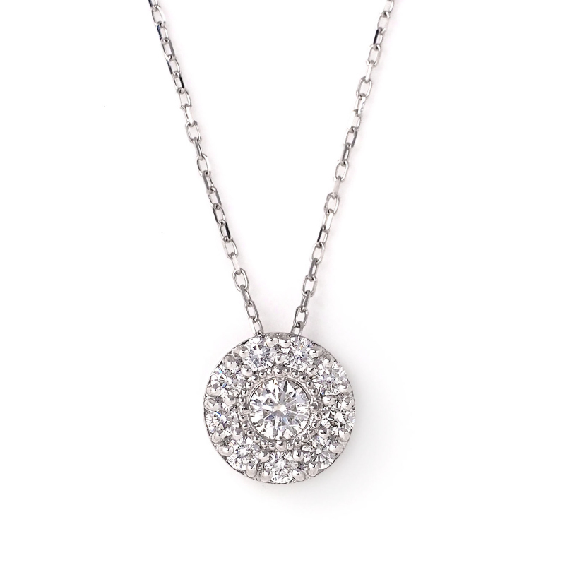 ダイヤモンド ネックレス 取り巻き 0.45ct K18 18K 18金 プラチナ ダイヤ 女性 レディース 誕生日 記念日 結婚記念日 錫婚式 10年 プレゼント ギフト 誕生日プレゼント 自分へのご褒美 フォーマル 20代 30代 40代 50代 60代 妻 彼女 ゴールド ホワイトゴールド ピンクゴールド イエローゴールド ダイヤ アクセサリー アレルギー対応 金属アレルギー 10yd