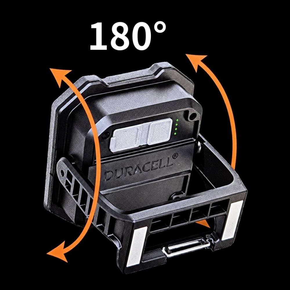 DURACELL デュラセル 1500ルーメン 充電式ワークライト 3個セット LED作灯USB-C マグネット 180度スタンド IPX4 中国製 #1806380 車庫 DIY ガレージ 倉庫 キャンプ 非常用ライト スマホ電 在庫1点のみ