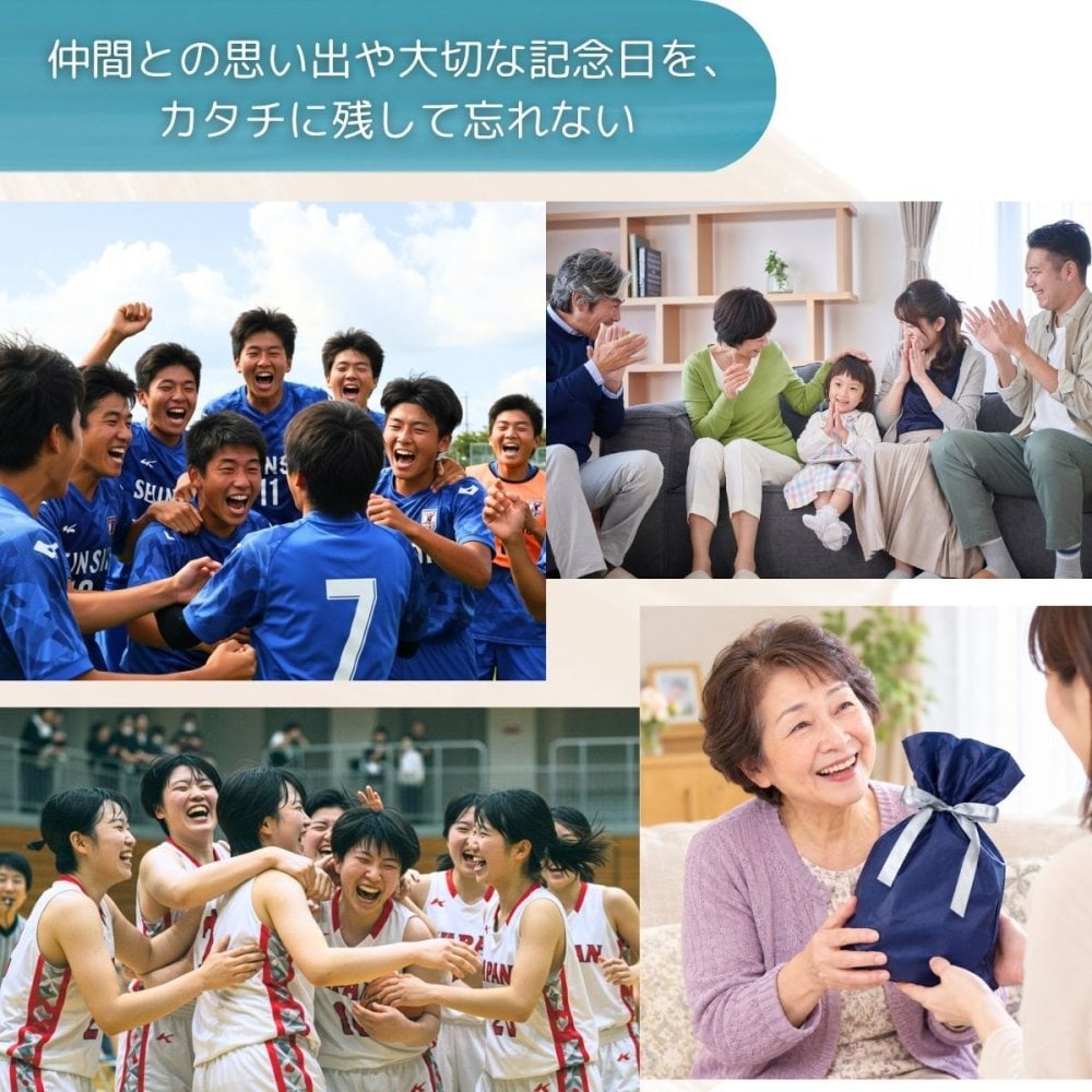 【名入れ無料】卒部記念 記念品 先輩 プレゼント フォトフレーム 時計 温度計 カレンダー付き 白 １個からOK 写真立て おしゃれ デジタル 置時計 卓上 刻印