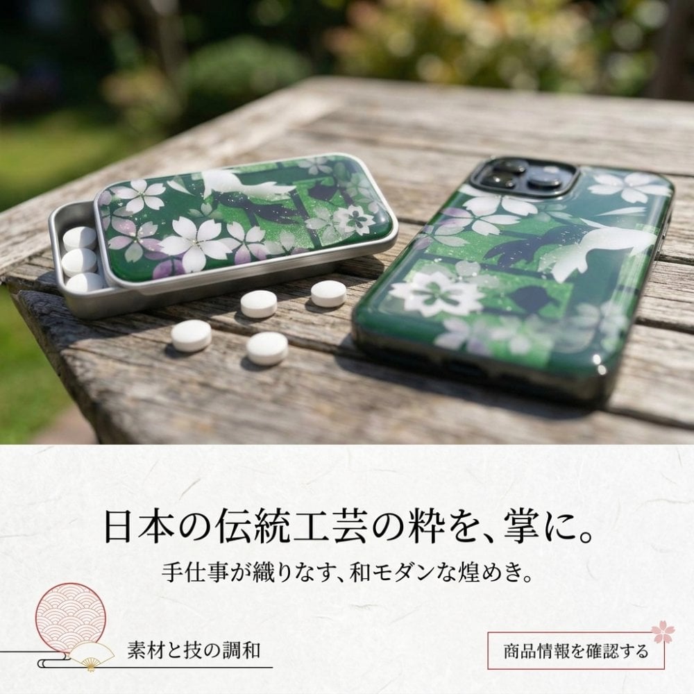 職人の手作り！和柄FRISKケース『兵』フリスク タブレット ミント 名入れ 職人 手作り ハンドメイド 送料無料 伝統工芸 桜 和モダン 和柄 和風 和雑貨 ギフト プレゼント 贈り物