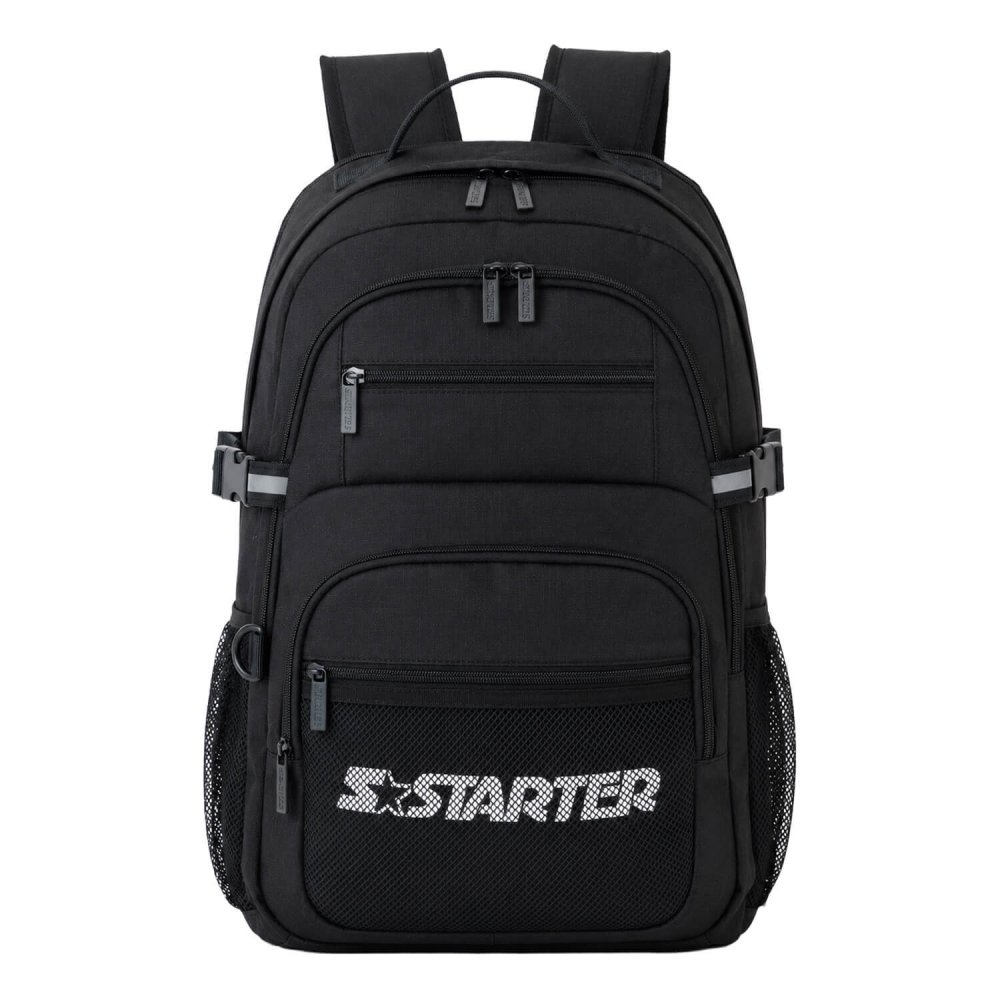 STARTER スターター リュック 大容量 25L 軽量 3層式 PC収納 a4 メンズ レディース 学生 高校生 通勤 通学 新生活 入学準備 ブランド ロゴ スクールリュック スポーツリュック アウトドア 旅行 黒 2026fw karlas