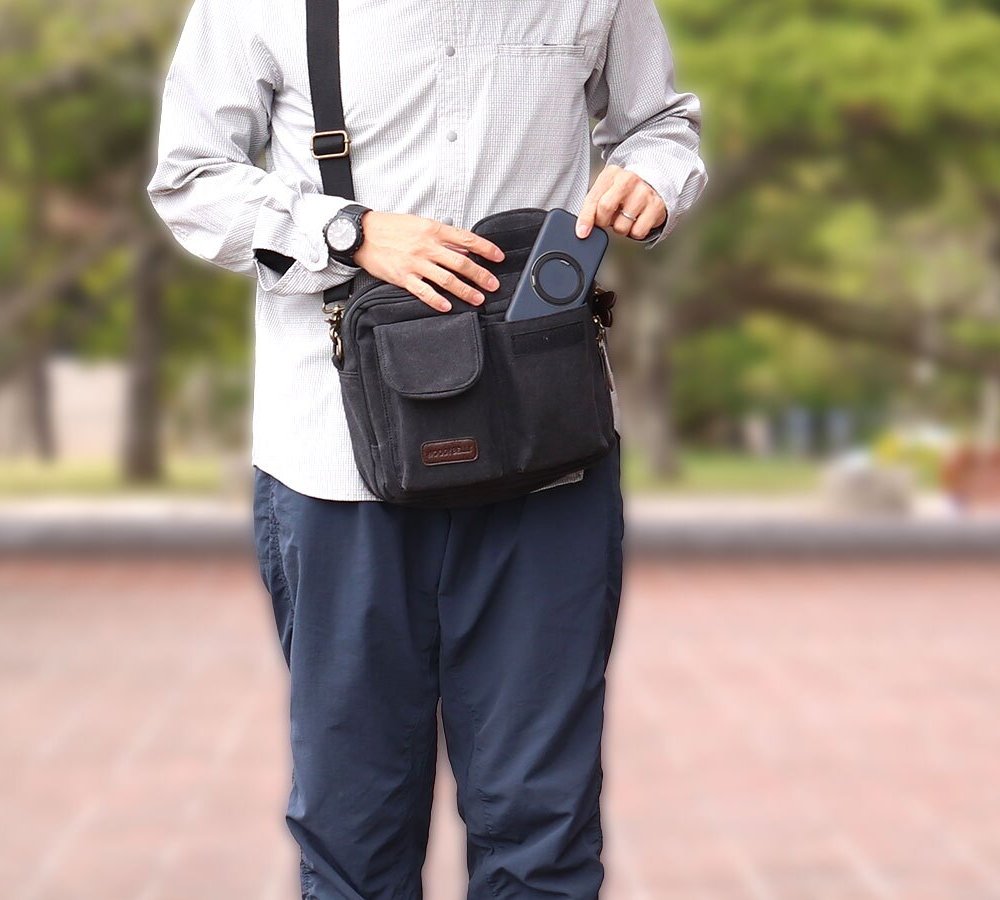 9ポケット多収納　WOODYBELLY ショルダーバッグ【送料無料】メンズ 帆布 父の日 プレゼント キャンバス 小さめ 小さい 斜め掛け 斜めかけバッグ 多収納 軽量 軽い 男性 女性 誕生日 祖父 肩掛けバッグ 帆布バッグ 旅行用カバン トラベルバッグ 海外旅行 使いやすい 鞄 30代 40代 50代 60代 70代 ギフト 贈り物 父親 彼氏 彼女 記念日