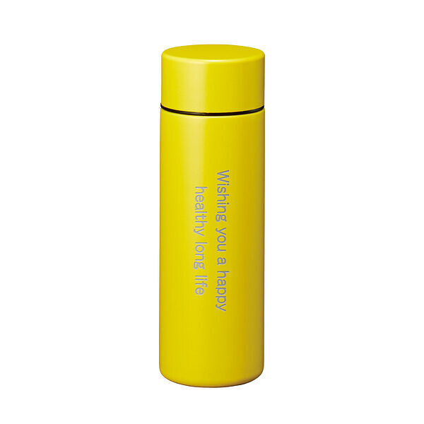 名入れ ポケットサーモボトル パープル 紫 選べる13色 130 mL 保温 保冷 ステンレス製 ボトル 水筒 イニシャル 真空二重構造 プレゼント 父の日 母の日 誕生日 夫婦 結婚祝い 敬老の日 77歳 喜寿祝い 紫色のプレゼント