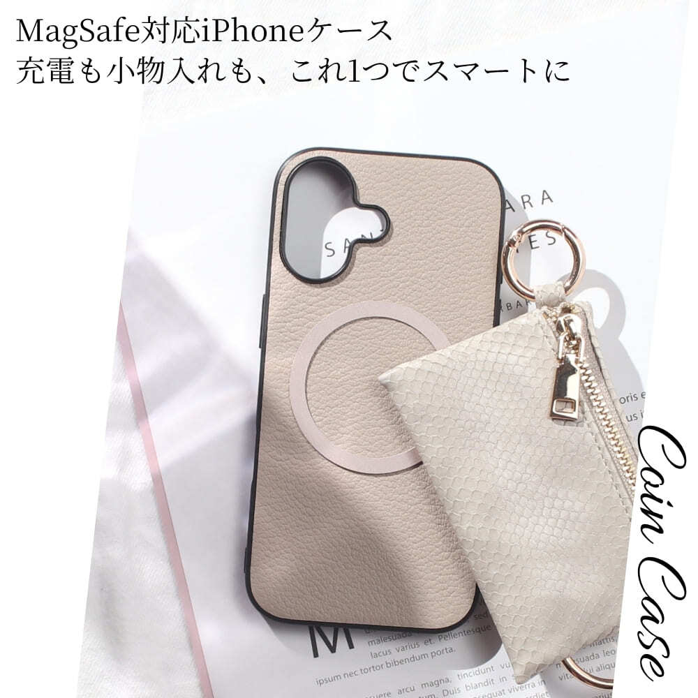 iphone ケース 本革 小銭入れ付き iphone17 iphone16 iphone15 iphone14 Magsafe対応 ウォレット 財布 コインケース レザー アイフォン 17 16 15 14 13 マグセーフ マグネット 小物入れ カード ヘビ柄 Pro MAX Plus mini 17e air ポーチ カード収納 17プロ マックス 送料無料