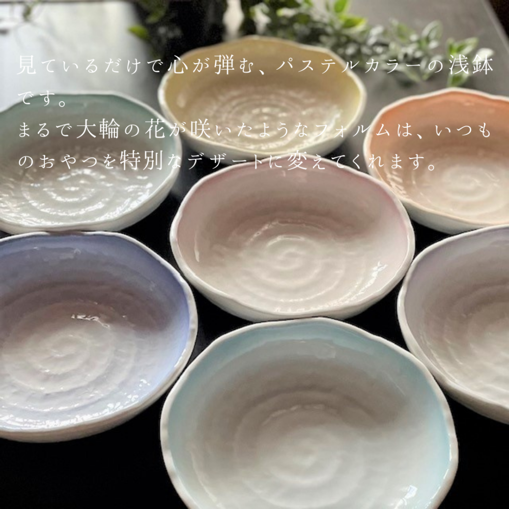 虹色のお皿　おしゃれ　和モダン（03069）