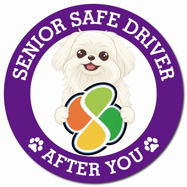 カーサイン 高齢者マーク SENIOR SAFE DRIVER マルペキ マグネット 強力 直径13cm 肉球 日本製 車 ステッカー