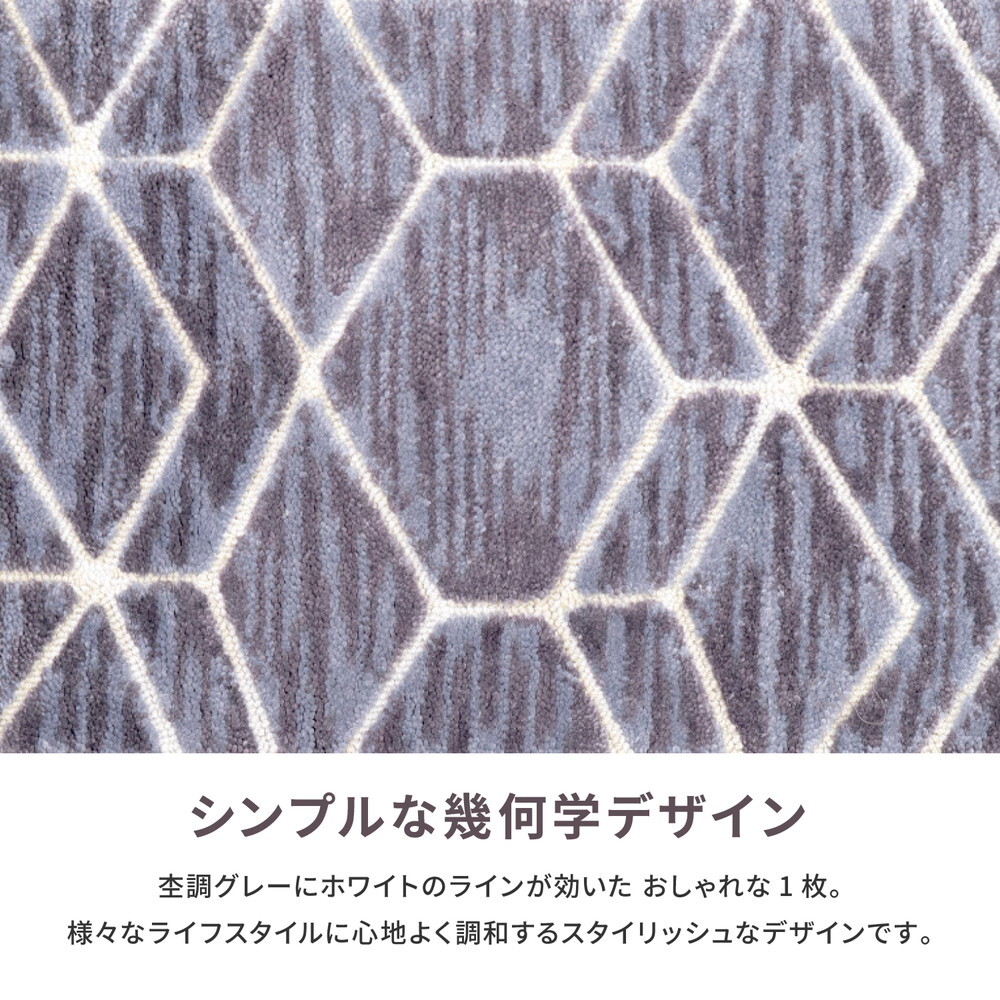 ラグ カーペット 玄関マット クロード 約50×80cm 滑り止め シンプル モダン グレー 室内 屋内 エントランスマット 新生活