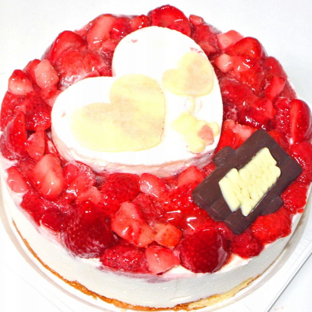クリスマスハートいちごアイスケーキ６号 [クリスマスケーキ アイスクリームケーキ クリスマスギフト プレゼント 女性人気]