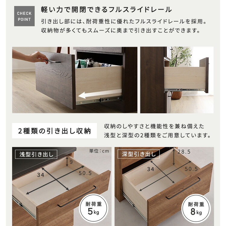 キッチンカウンター ゴミ箱収納 日本製 特殊鋼板を使った組み合わせ 【Lugo-ルゴ-】120cm 扉収納+ゴミ箱上カウンター：