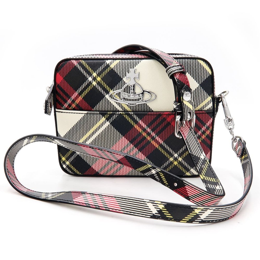 ヴィヴィアンウエストウッド ショルダーバッグ レディース Vivienne Westwood 4304006Y S0012 PF O101 NEW EXHIBITION TARTAN ニューエキシビション タータンチェック カメラバッグ 斜めがけ マルチカラー