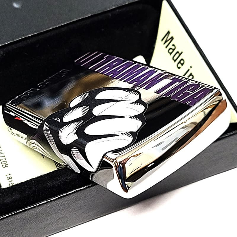 ZIPPO ライター ウルトラマンティガ 30周年記念 三面連続加工 かっこいい 円谷プロ ULTRAMAN ロゴ 特撮 キャラクター シルバー メンズ おしゃれ ギフト プレゼント