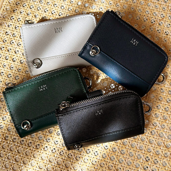 キーケース L.R.M NEO(ネオ) 角シボ合皮キーケース バイカラー ロゴ おしゃれ レディース プレゼント ギフト 贈り物 おすすめ 新作 合皮 女子高校生 女子中学生 社会人 普段遣い クリスマス 誕生日 鍵 フック キーカバー カード カードケース ポケット 小さめ 小さい