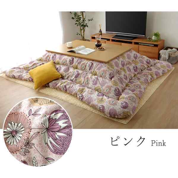 こたつ布団長方形大国産花柄掛け単品約205×385cm