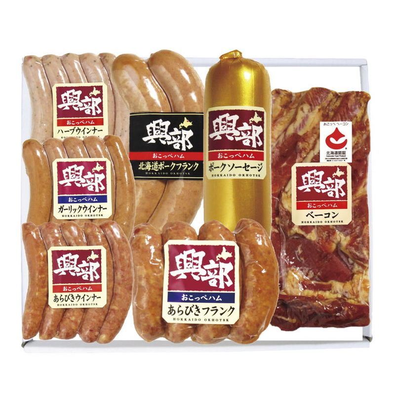 お歳暮・冬ギフト 北海道 興部(おこっぺ)ハムギフト (OC-560-1) ※送料無料(北海道・沖縄・離島への配送不可)