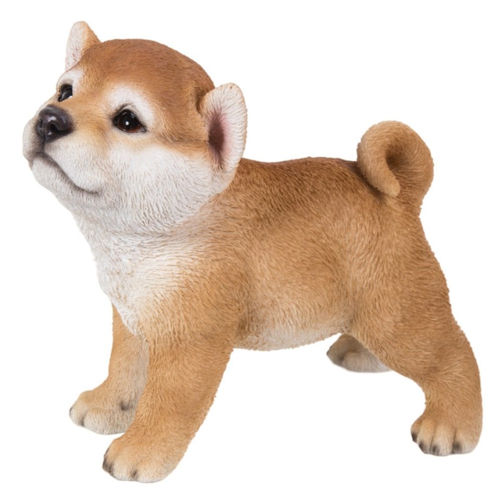 置物 woobia ウービア 日本犬 上向き秋田犬 子犬 幅19cm 立ち姿 和風 リアル 本物そっくり イギリス生まれ 職人手彩色 縁起物 戌年 玄関 インテリア 新築祝い 引っ越し祝い 開店祝い 出産祝い 誕生日 お祝い ギフト プレゼント 犬好き 秋田犬好き