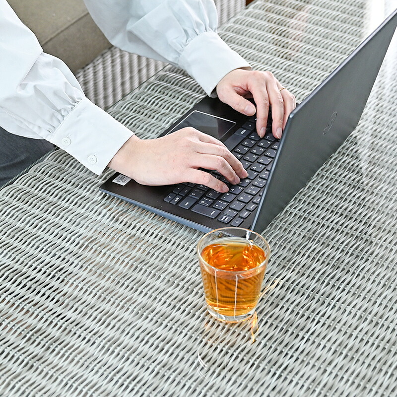 アウトドアテーブル 110cm幅 ナチュラル シンセティックラタン コード ラタン調 テーブル 屋外 屋内 大型 耐候性 撥水性 耐久性 アウトドア キャンプ プールサイド ガーデン 庭 ベランダ テラス リゾート ベージュ 屋外テーブル ソファ 自宅 新生活