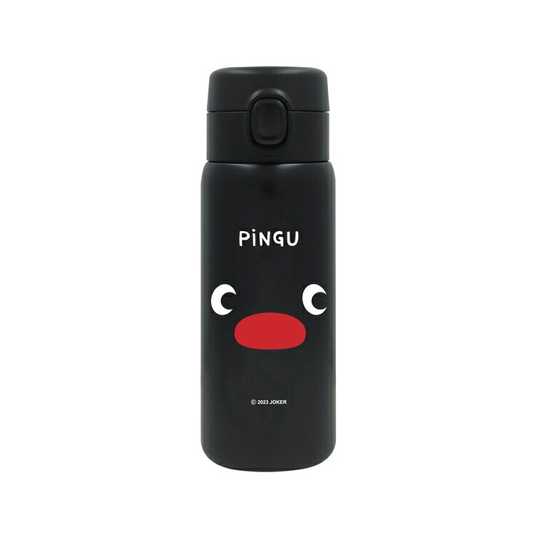 ピングー ステンレスワンプッシュボトル 350ml  保温 保冷 195-031 ペンギン ワンタッチ 軽量モデル ピングー