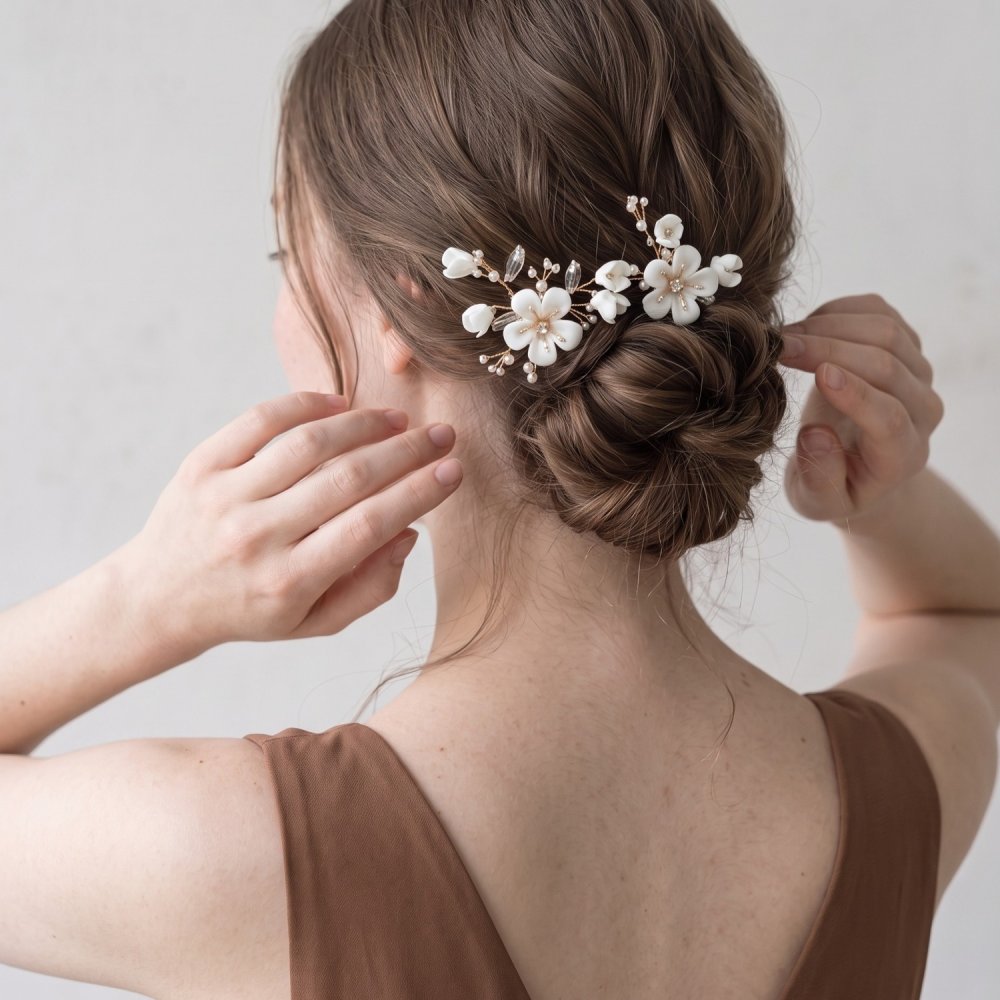 Rora ヘアアクセサリー 通販 ヘアピン 2個セット 髪飾り子ども Uピンセット セレモニー 七五三髪飾り 結婚式お呼ばれ ピアノ発表 入学式卒業式 浴衣着物和装 キッズ女の子用 フォーマルヘア まとめ髪アレンジ パーティー お祭り