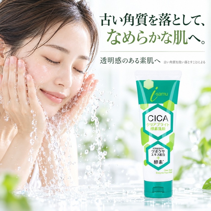 酵素洗顔 CICA配合 150g 洗顔フォーム 洗顔料 ツボクサ くすみケア 角質ケア 角質除去 毛穴ケア 毛穴汚れ 黒ずみ 乾燥肌 敏感肌 うるおい 保湿 ハリ