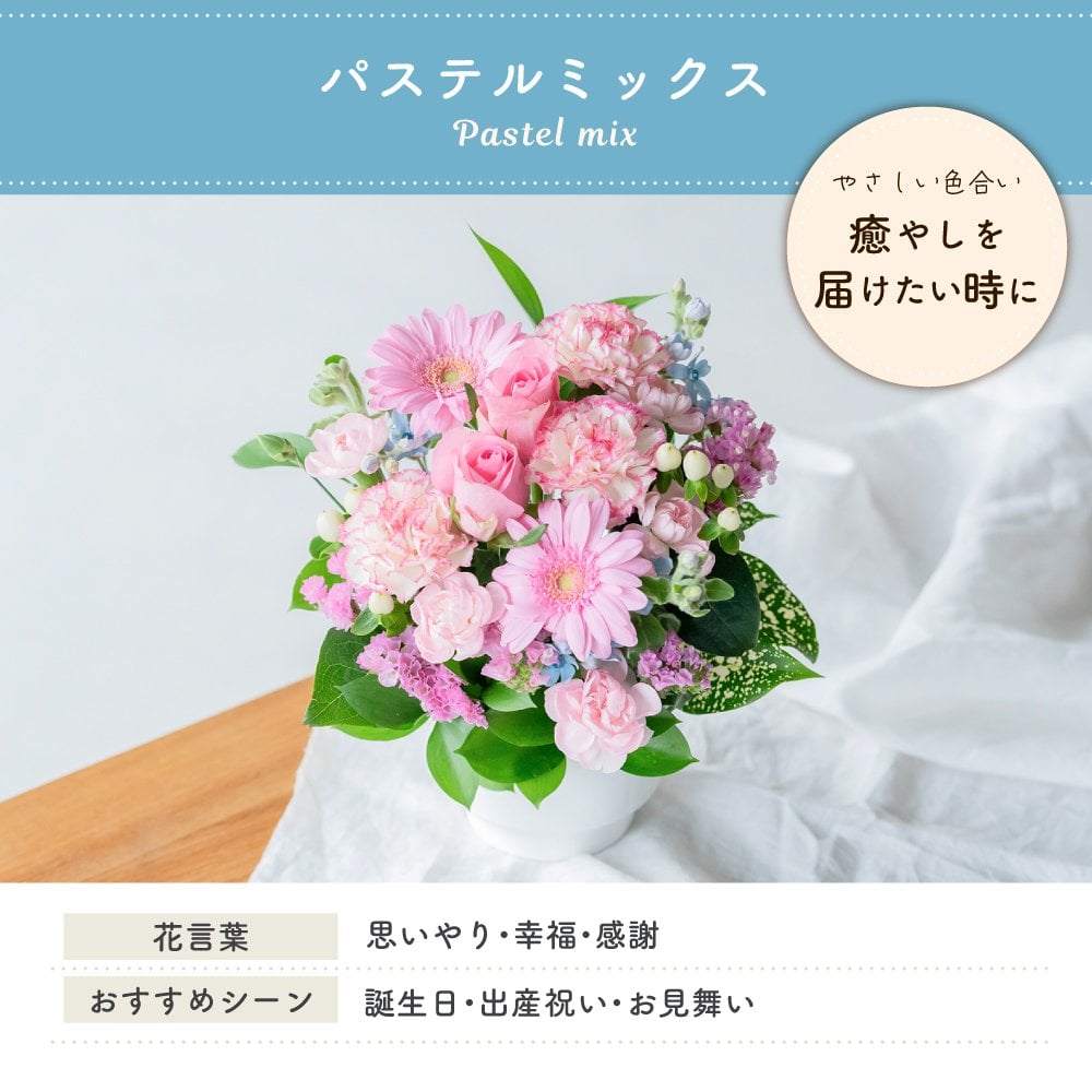 カラフルガーデン アレンジメントS  生花 花市場から直送 お祝い 誕生日 記念日
