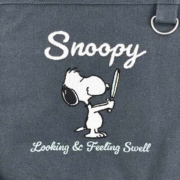 スヌーピー スクエアトートバッグ (ブラック)  ルートート ROOTOTE SNOOPY