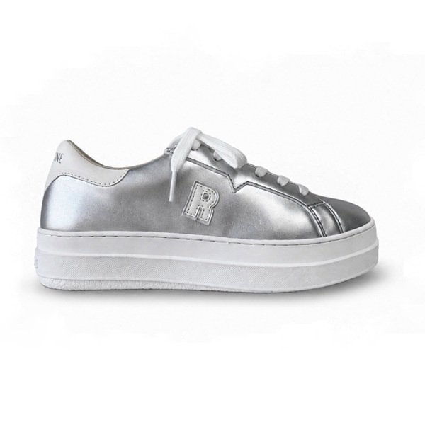 ルコライン スニーカー ルコライン 靴 RUCO LINE RUCO-018SI CALF PU LUX 光沢 シルバー 合皮 無地 ローカット ファスナー無し ルコライン レディース シューズ RUCO LINE ルコラインスニーカー フラットソール 新作 取扱店 京都 母の日