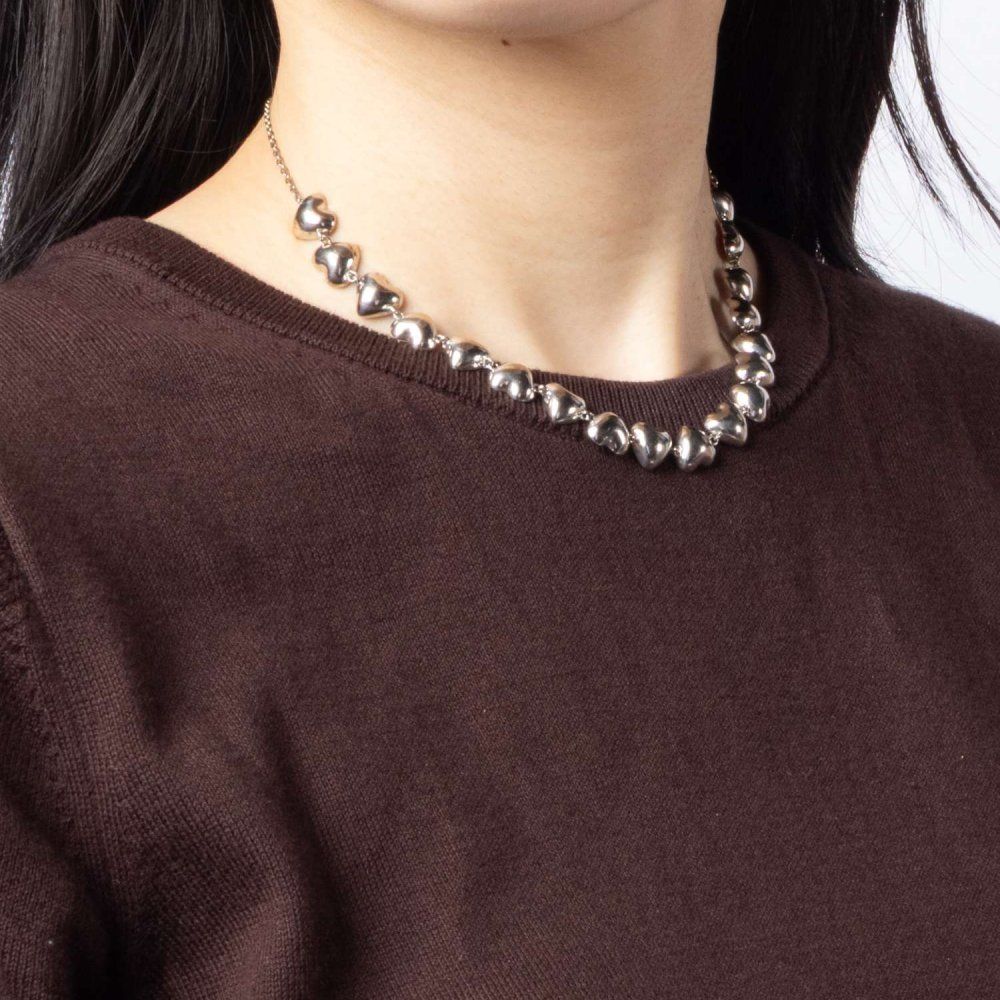 アミ パリス AMI PARIS METAL HEART CHOKER メタル ハート チョーカー UJW982.362 ネックレス レディース アクセサリー シルバー