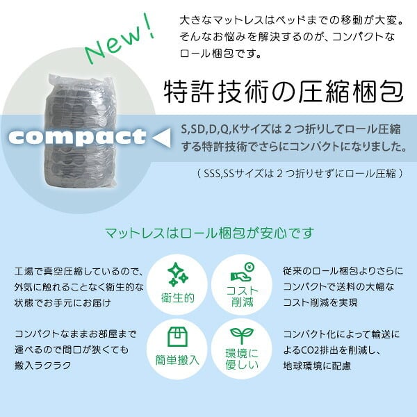 ポケットコイルマットレス ホームテイスト マットレス ポケットコイル 高品質 コンパクト 高密度コイル スリムシングル