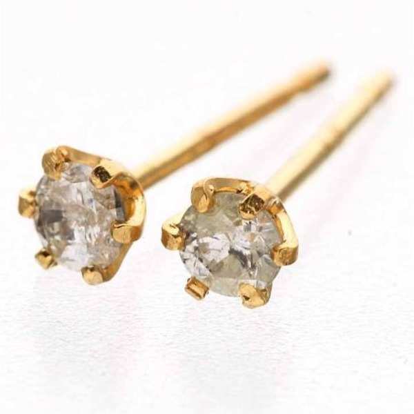 ダイヤモンドピアス プラチナ Pt900 K18 ゴールド 0.1ct レディース ジュエリー シンプル 一粒 18金 イエローゴールド ピンクゴールド ペア ギフト プレゼント アクセサリー