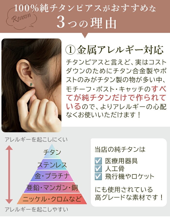 セカンドピアス チタン つけっぱなし 純チタン 丸玉 2連 ダブルボール 金属アレルギー 日本製 ポスト 軸太0.75mm 長さ10mm 全8色 全品1個ずつバラ売り 医療用 おすすめ かわいい シンプル 小さめ ミニ 極小 人気 プレゼント
