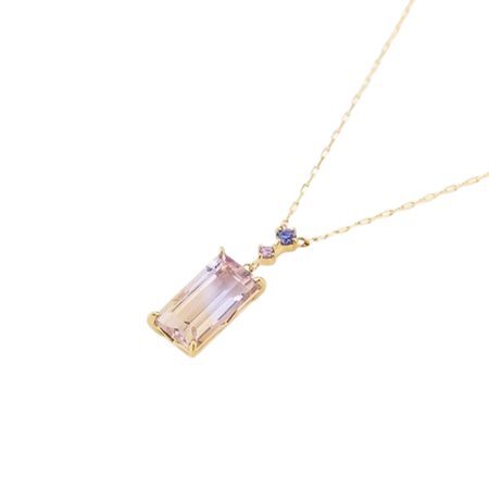 【無料ラッピング】  ヨンドシー 4℃ 2月誕生石 K10イエローゴールド ネックレス バイカラークォーツ アメシスト ブランド 正規品 新品 ギフト プレゼント 人気 おすすめ 誕生日 記念日 クリスマス 送料無料