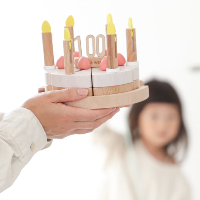 dou? Make a wish | ケーキ ろうそく おもちゃ 玩具 知育 木製 木のおもちゃ おままごと ごっこ遊び お店屋さん ケーキ屋さん パズル ナンバーピック
