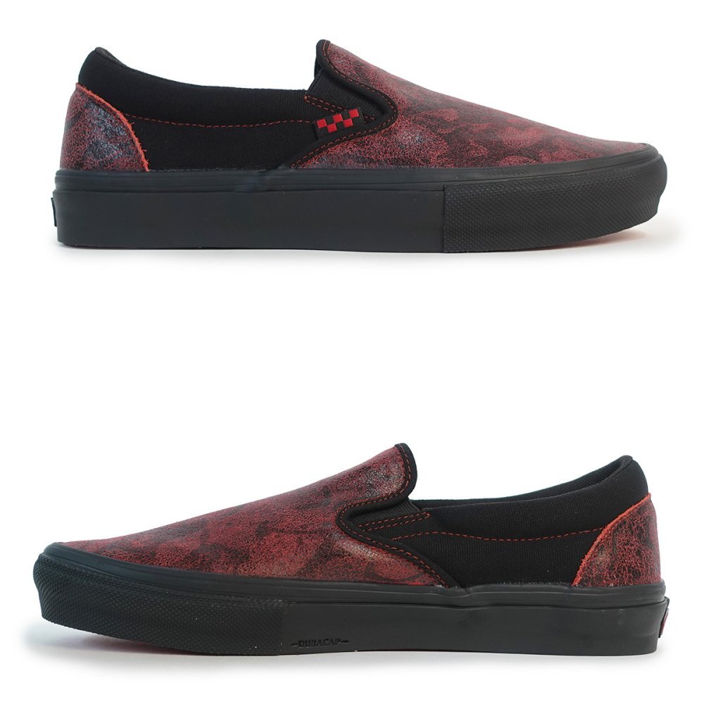 【並行輸入品】バンズ VANS スニーカー メンズ  靴 スケート スリッポン SAW レッド/ブラック VN0A5FCAY25 SKATE SLIP-ON SAW RED/BLACK