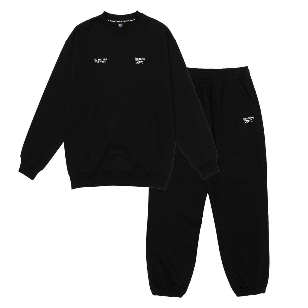 Reebok リーボック スウェット 上下 セット セットアップ メンズ レディース 裏起毛 あったか 保温 ゆったり 秋冬 スポーツウェア 部屋着 ルームウェア ストリート カジュアル ワンポイントロゴ 韓国風 黒 白 ブランド スポーティ 2026fw karlas別注