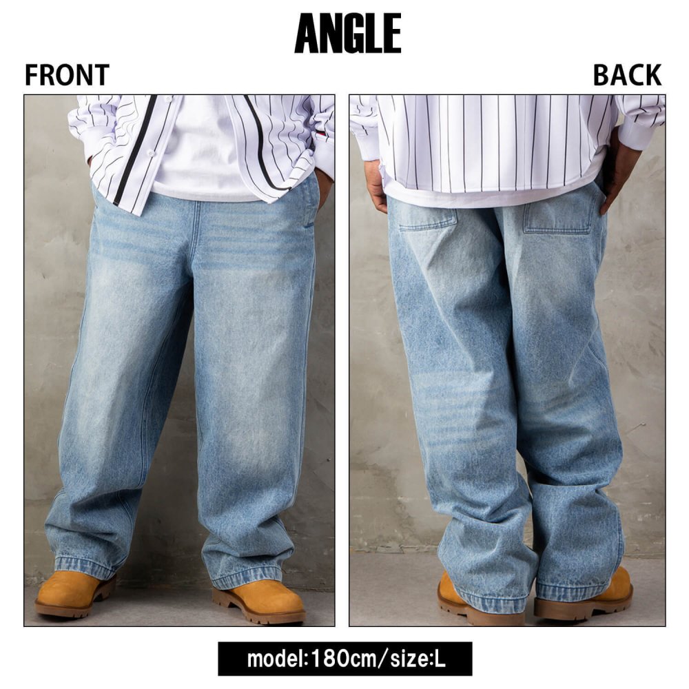 FUBU フブ ワイド イージーパンツ メンズ レディース fam-62504 バギーパンツ デニムパンツ ジーンズ 迷彩 カモフラ ルーズシルエット ストリート ヒップホップ ダンス カジュアル ボトムス M L XL XXL 2026FW Karlas