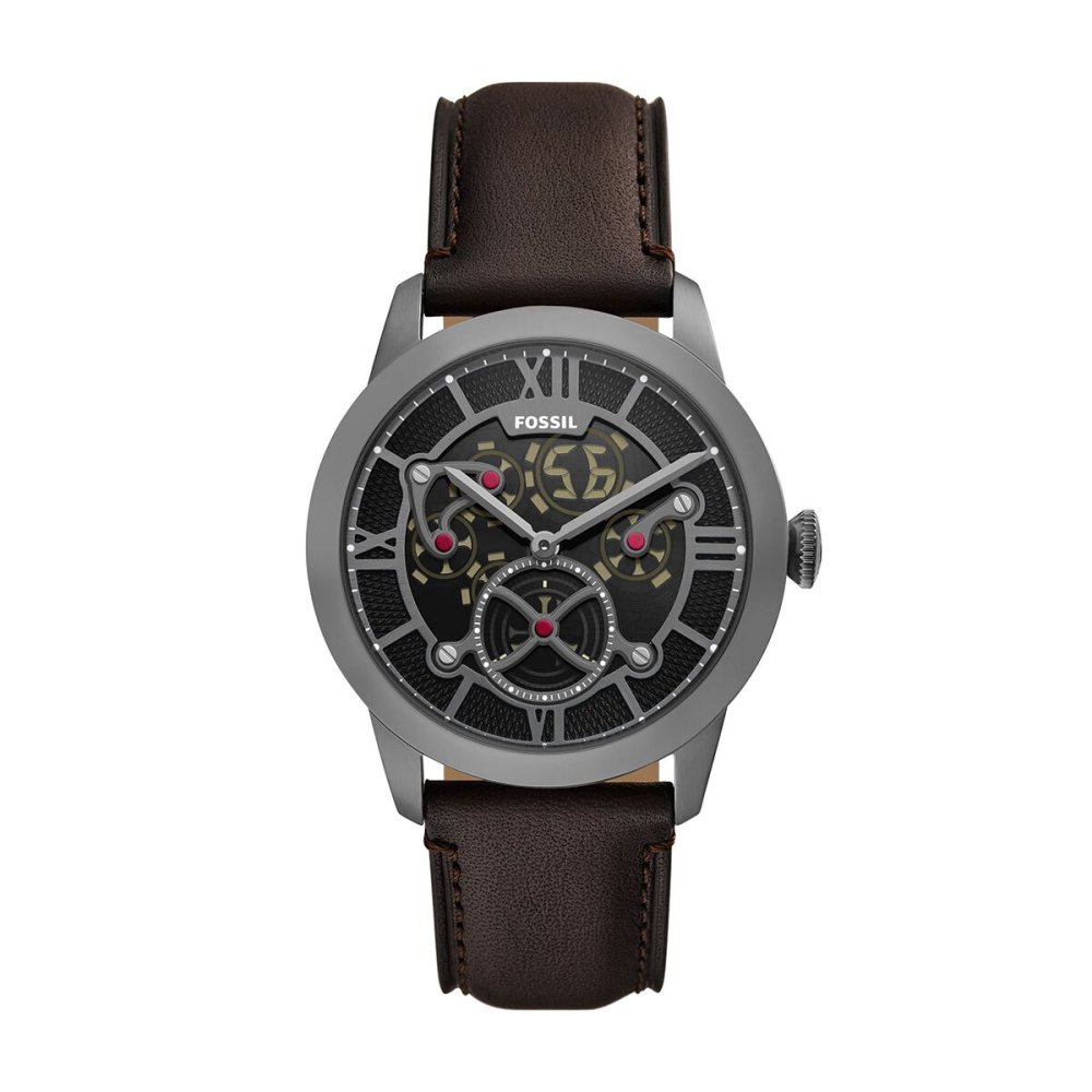 フォッシル FOSSIL 腕時計 メンズ TOWNSMAN アニメーション デジアナ ブラウン レザーウォッチ FS6191【2026 新作】
