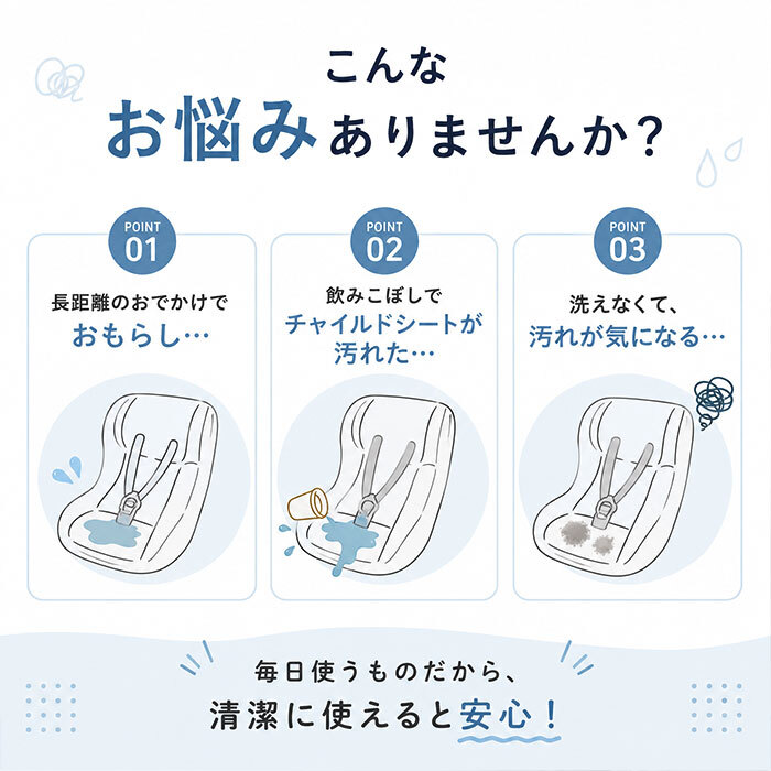 チャイルドシート 防水シート 通販 ベビーカーシート ベビーカーマット ベビーシート カーシート 防水カバー 防水 マット 洗える 赤ちゃん ベビー キッズ 子供 カバーチャイルドシート 保護パッド ふんわり カー用品 アクセサリー 車用品
