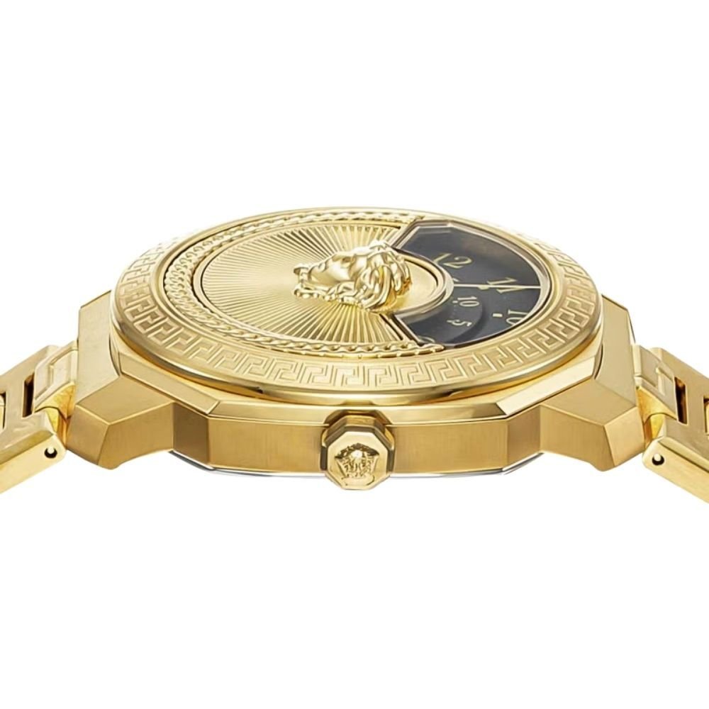 ヴェルサーチェ 腕時計 メンズ レディース ゴールド ブラック 38mm VERSACE DYLOS ディロス スイス製 ユニセックス メンズ腕時計 高級 ブランド おしゃれ プレゼント ギフト 成人 卒業 入学