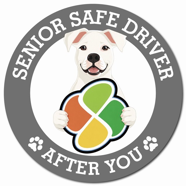 カーサイン 高齢者マーク SENIOR SAFE DRIVER ドゴアルヘンティーノ マグネット 強力 直径13cm 肉球 日本製 車 ステッカー