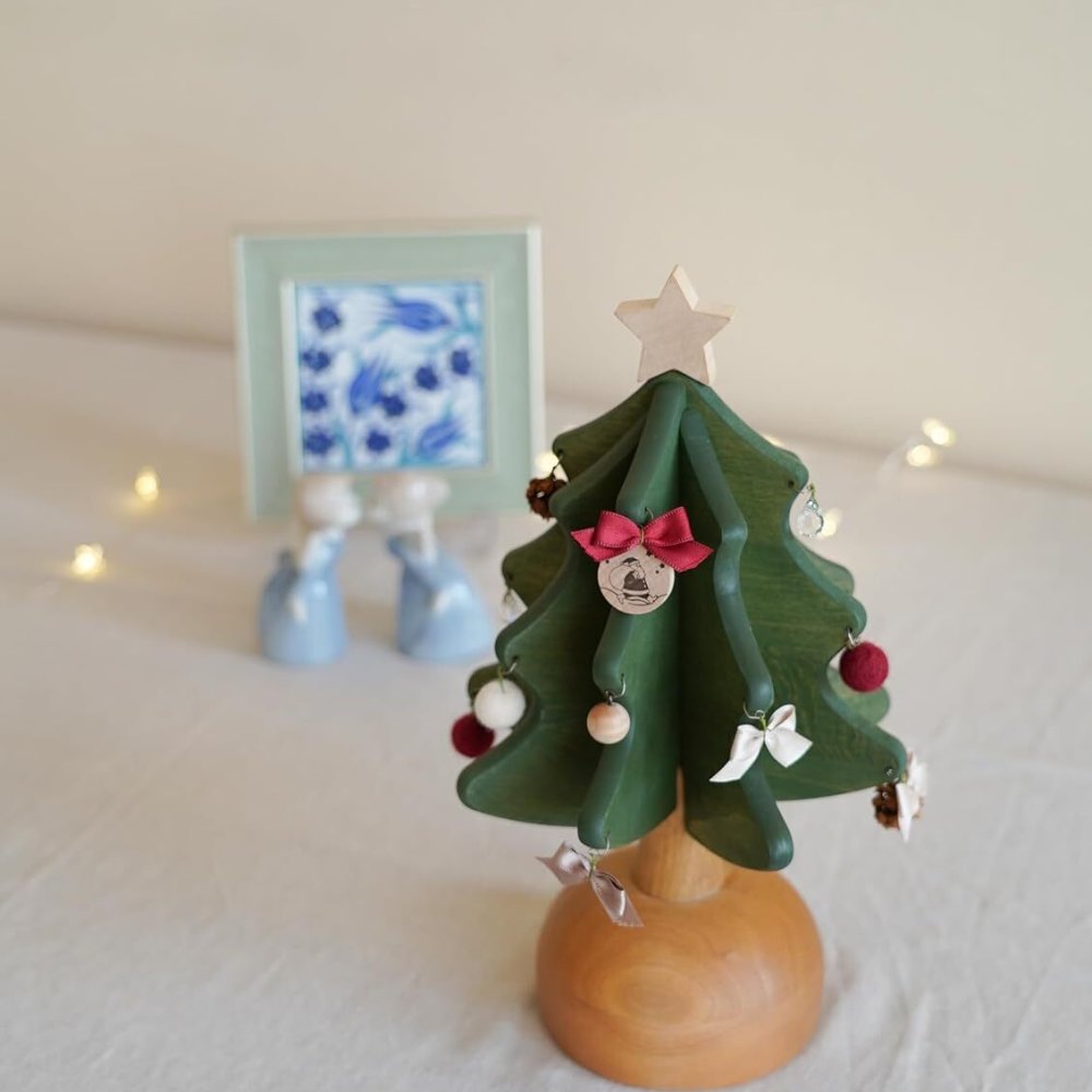 オルゴールツリー　プチ　プラス　ナチュラルorグリーン色　オークヴィレッジ　クリスマスツリー　oakvillage　　日本製
