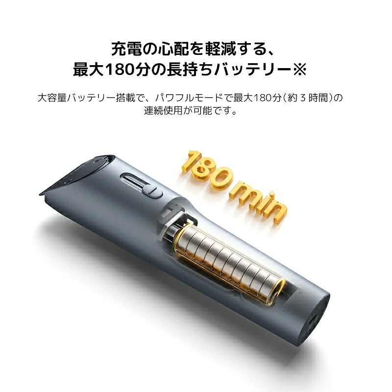 Xiaomi ヘアカッター 2 シャオミ バリカン 電動バリカン ヘアトリマー 充電式 コードレス IPX7 完全防水 水洗い Type-C 最大180分使用 デジタル残量表示 19段階 長さ調節 セルフカット 散髪 丸刈り 坊主 メンズ 子供 家庭用 充電しながら使用新生活【正規品/国内発送】